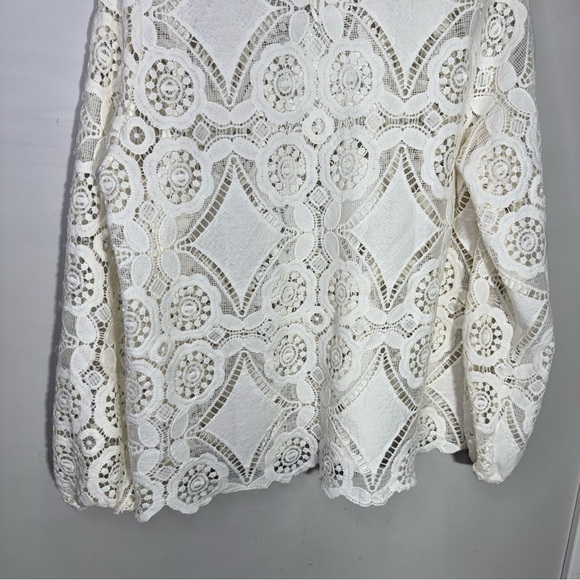 Pennington’s Crochet Blouse with Long Balloon Sleeves Size X - Picture 11 of 14
